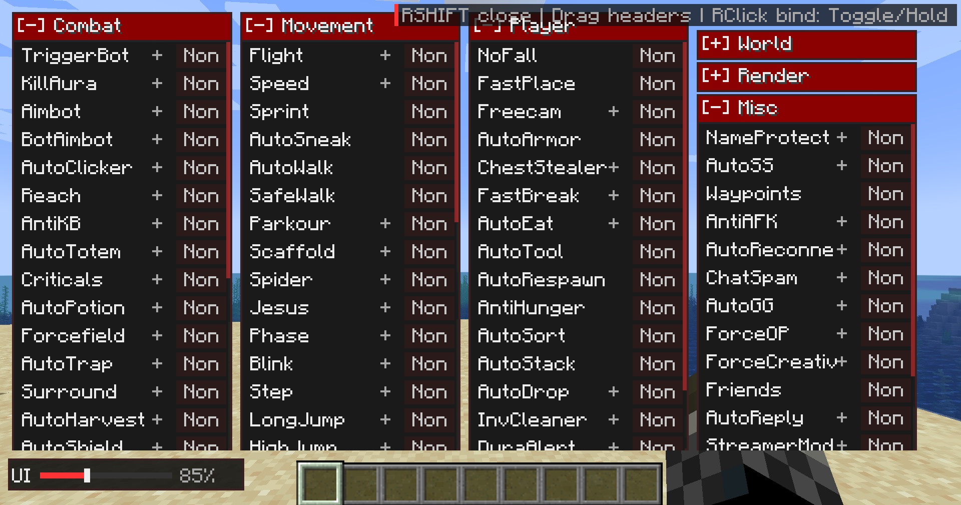Cortex – Advanced Utility Client (Fabric 1.20.4)